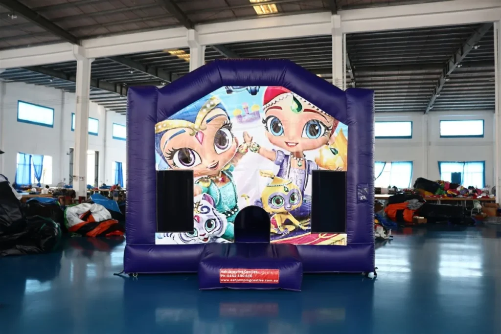 Shimmer and Shine themed jumping castle, available for hire in Wentworthville